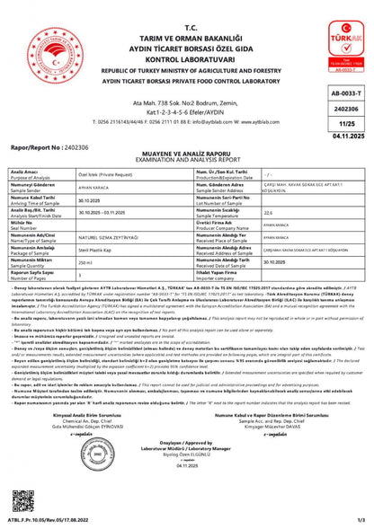 Özel Seri Soğuk Sıkım Zeytinyağı 750 ML