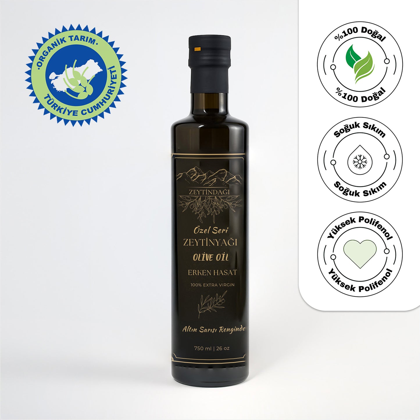 Özel Seri Soğuk Sıkım Zeytinyağı 750 ML